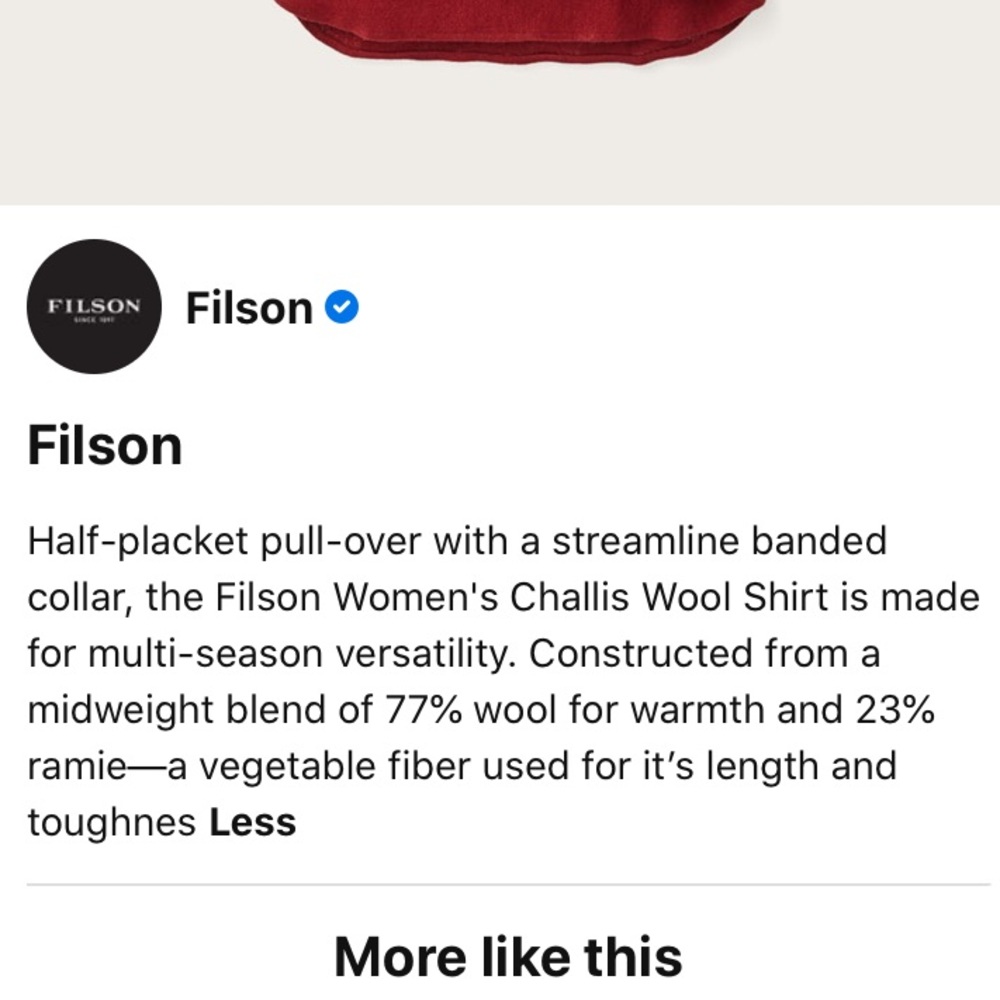 Wmn’s Filson Wool Shirt - Picture 2 of 7